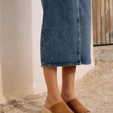 Pantolette Wedge - tan