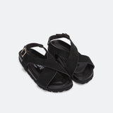 Romain Velour Sandal - schwarz