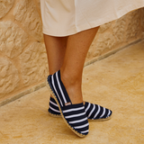 Rayé classique pour femme - bleu marine/écru