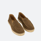 Mocassins en velours pour homme - asphalte